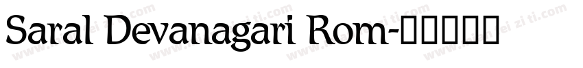 Saral Devanagari Rom字体转换